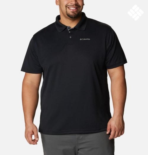 Men's Columbia Utilizer Polo Shirts Black | Plus Size CA-RLC13